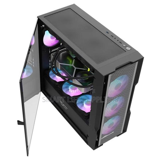 DK431 EATX Full Mesh Gaming PC Case With 4 ARGB Fans - thumbnail 3
