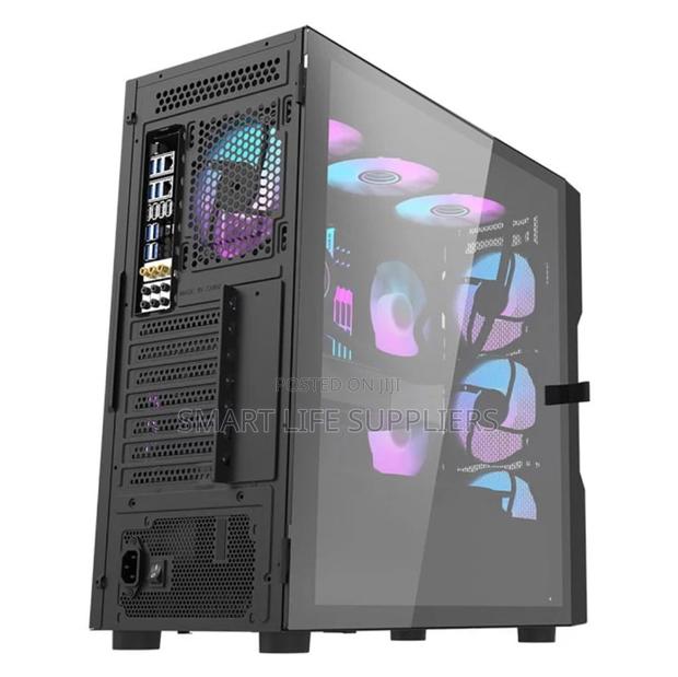 DK431 EATX Full Mesh Gaming PC Case With 4 ARGB Fans - thumbnail 4