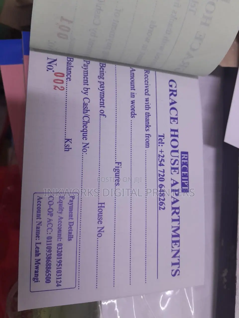 Receipt Books Printing