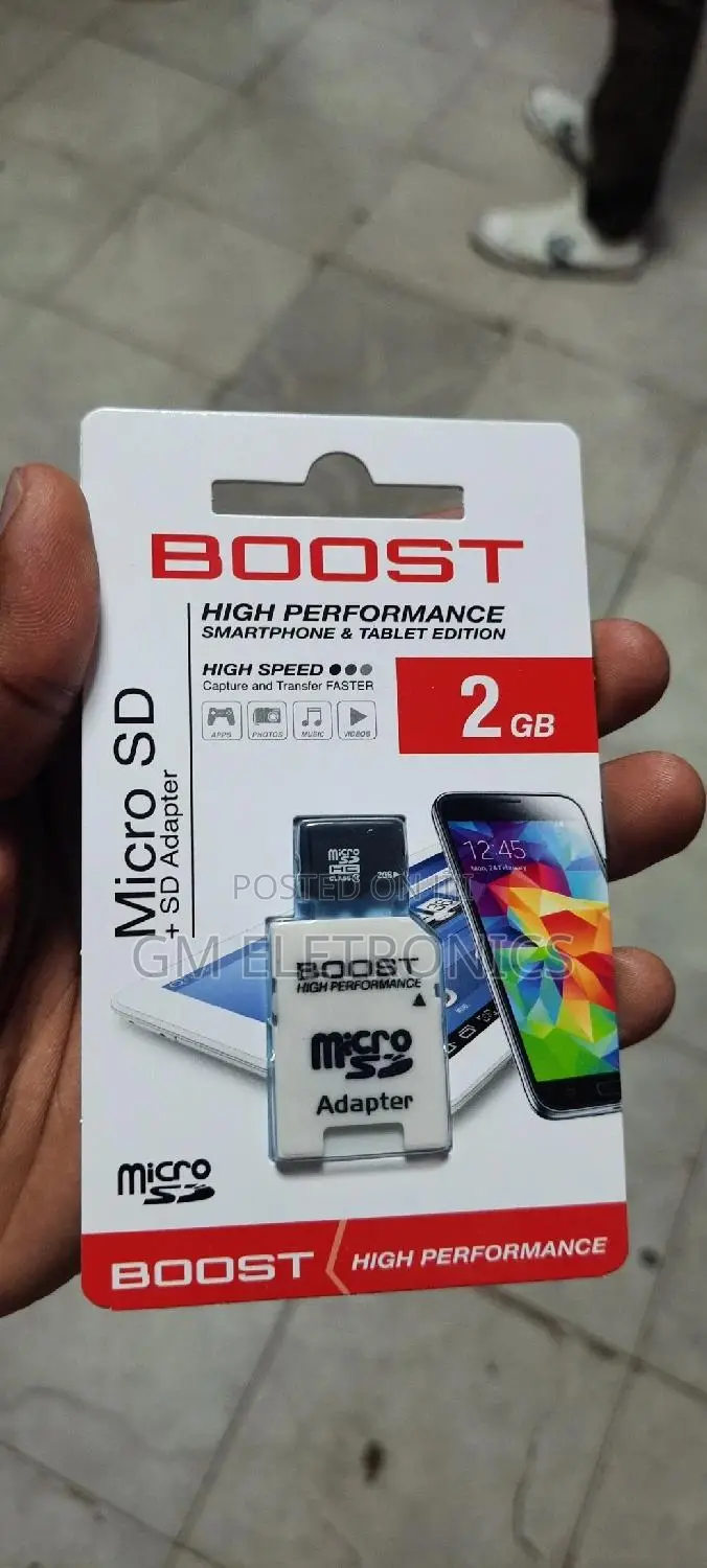 2 GB Universal Memory Card + Adapter Available.