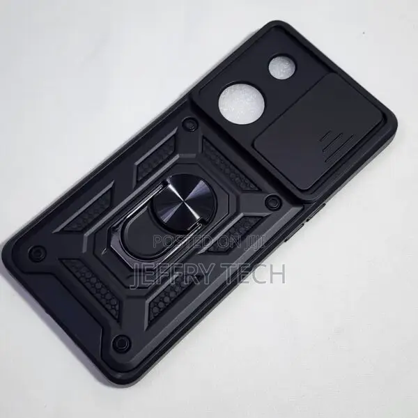 OPPO Reno 8T Shutter Armor Back Cover With Ring Holder