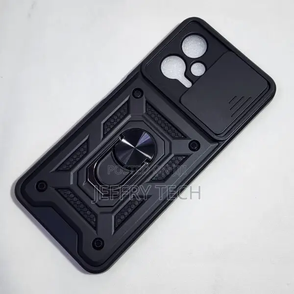 Redmi Note 12 5G Shutter Armor Back Cover With Ring Holder