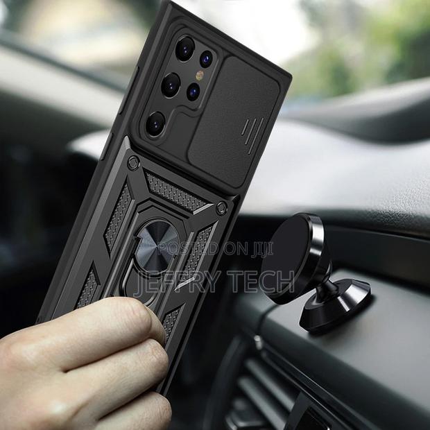 Samsung Galaxy S22 Ultra Case Camshield Hybrid Ring Red - thumbnail 5