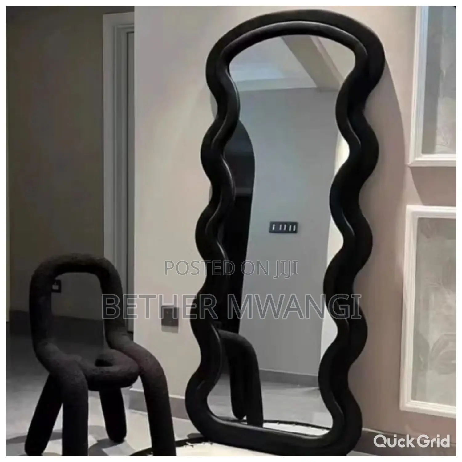 Wavy Blocks Decor Mirror in Kenya