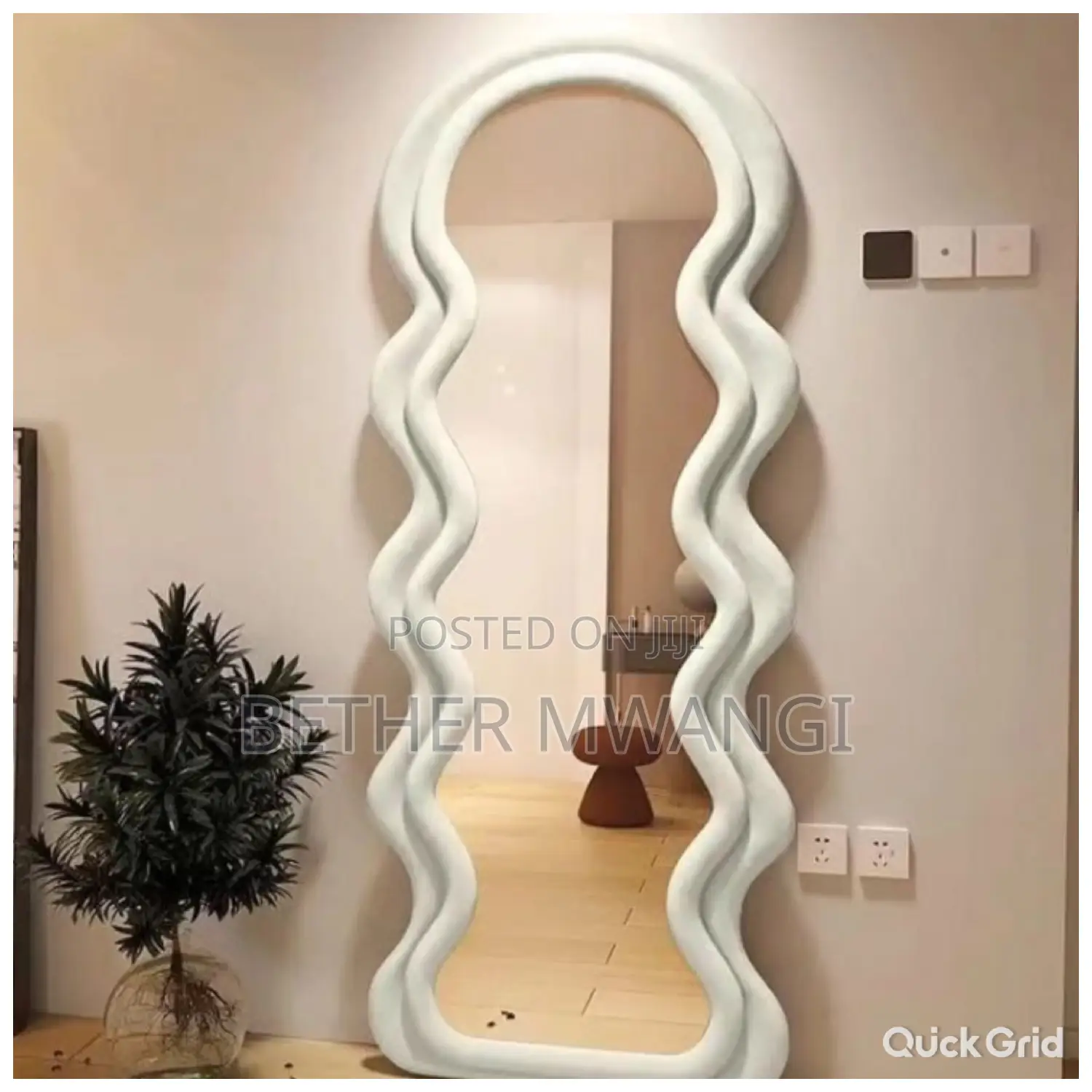 Wavy Blocks Decor Mirror in Kenya