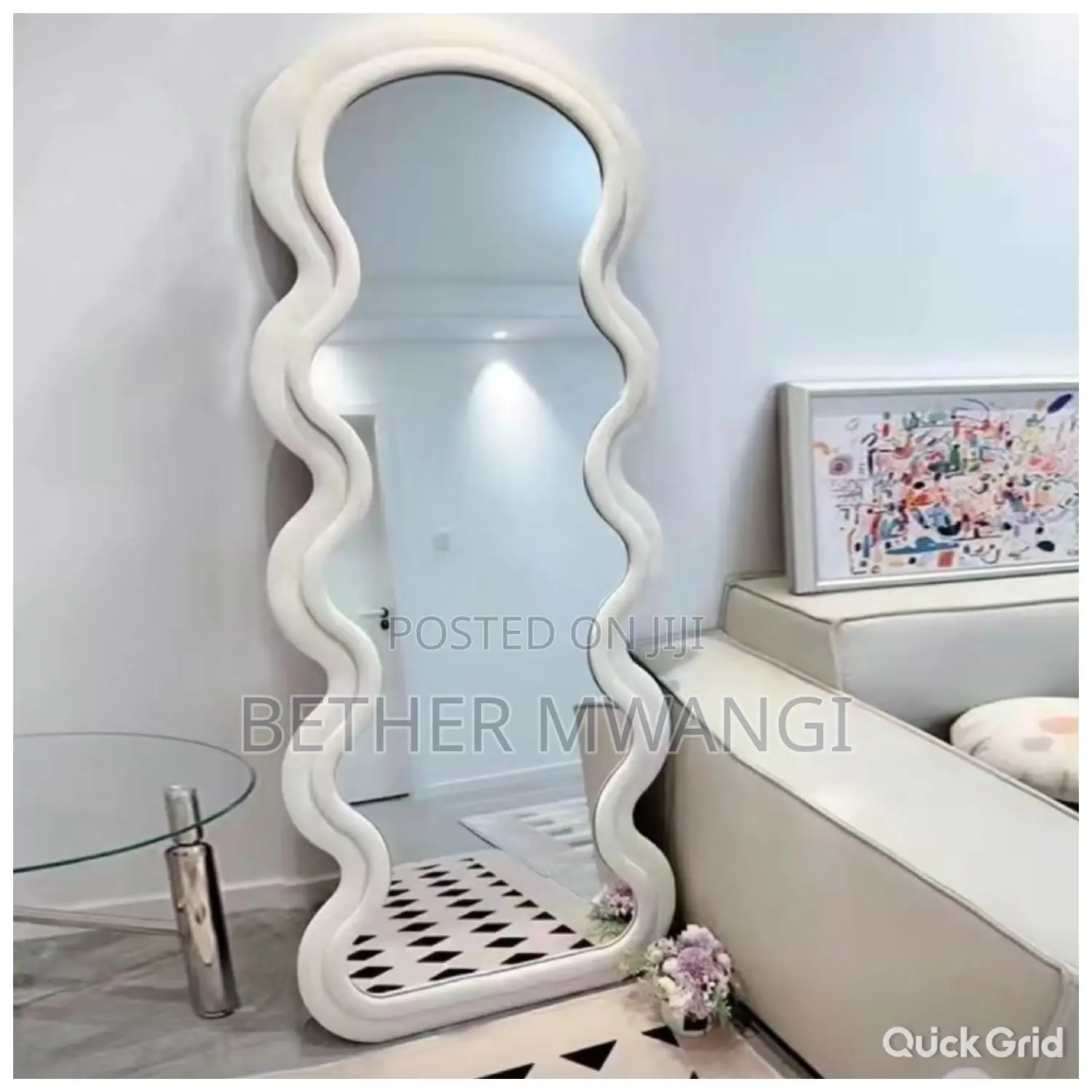 Wavy Blocks Decor Mirror in Kenya