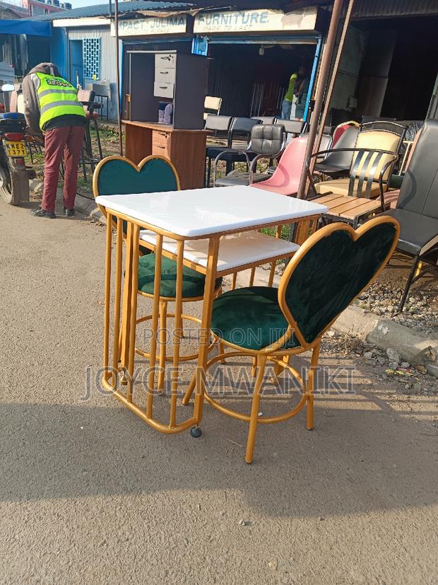 Manicure Set, Marble Table and 2 Love Seats - main view