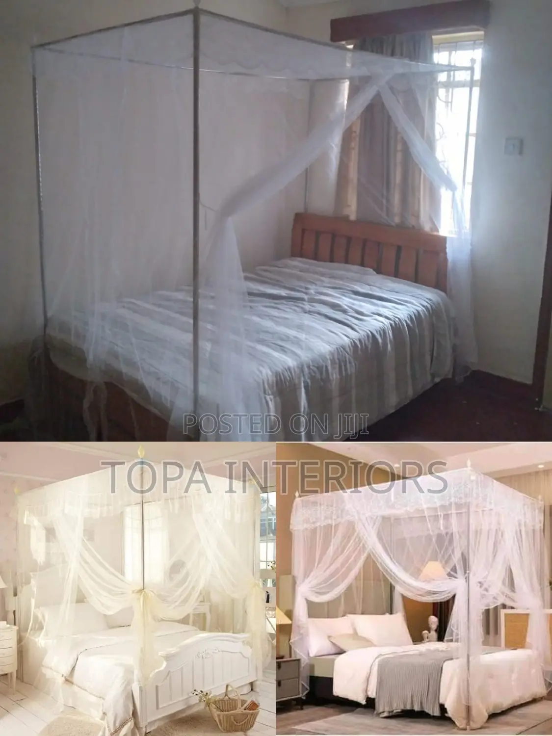 White 4 Stand Mosquito Nets White Four Stand Mosquito Nets