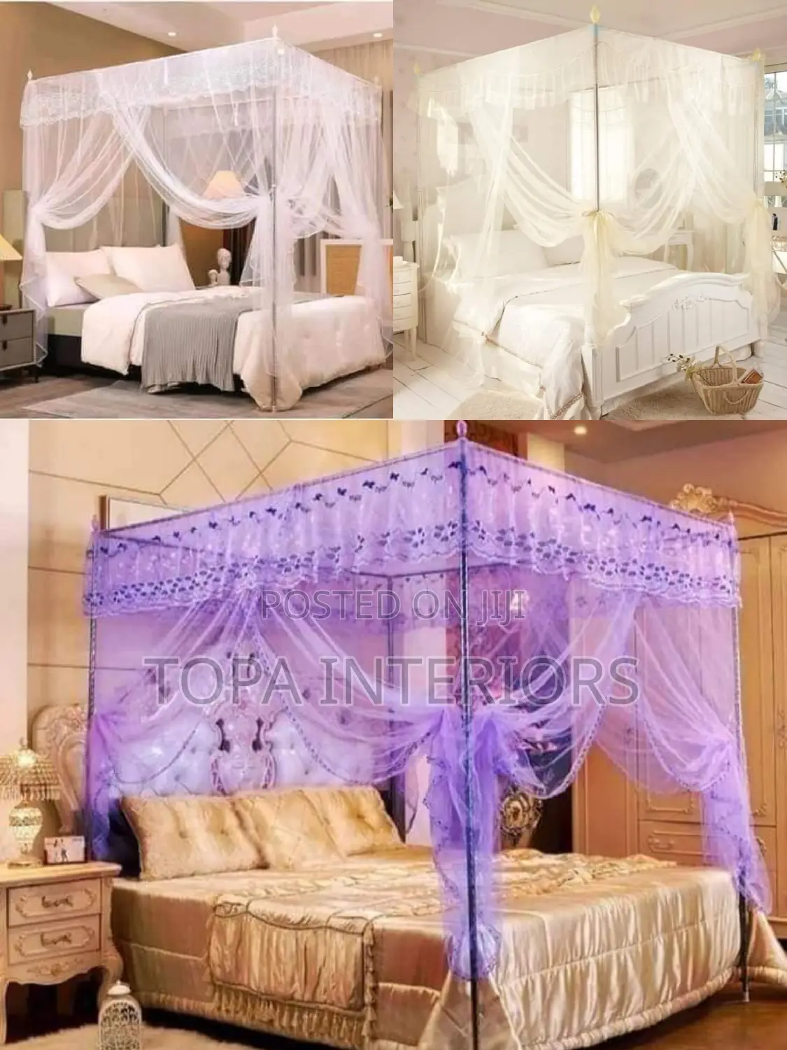 White Mosquito Nets Cream Mosquito Nets Purple Mosquito Nets