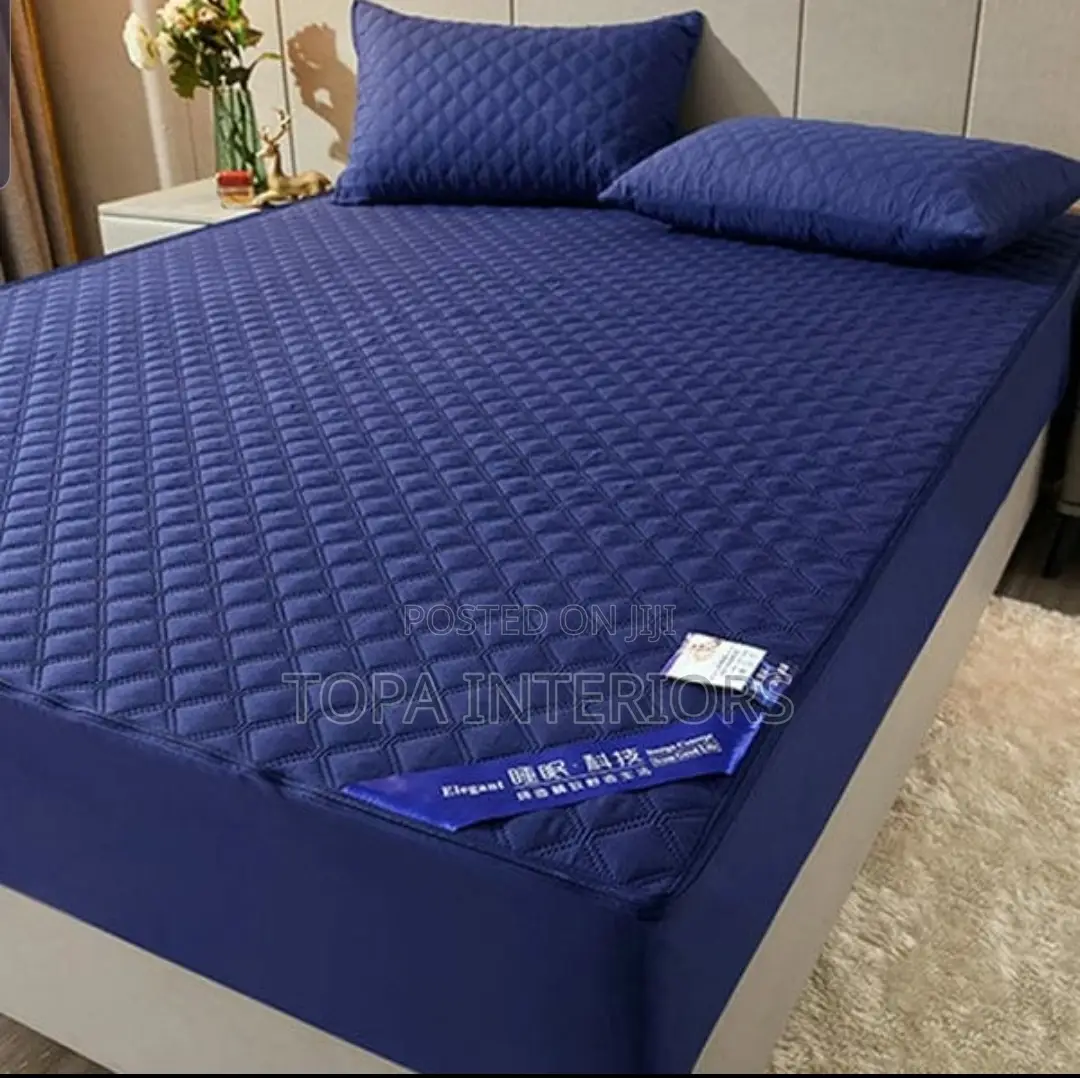 Washable Navy Blue Waterproof Mattress Covers Fitted Covers