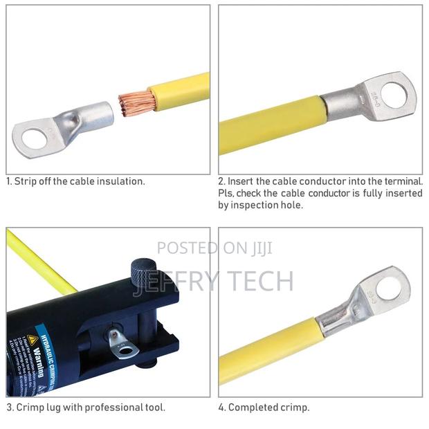 10pcs 4AWG 5/16’’ Stud Heavy Duty Cable Lugs With Spy Hole B - thumbnail 2