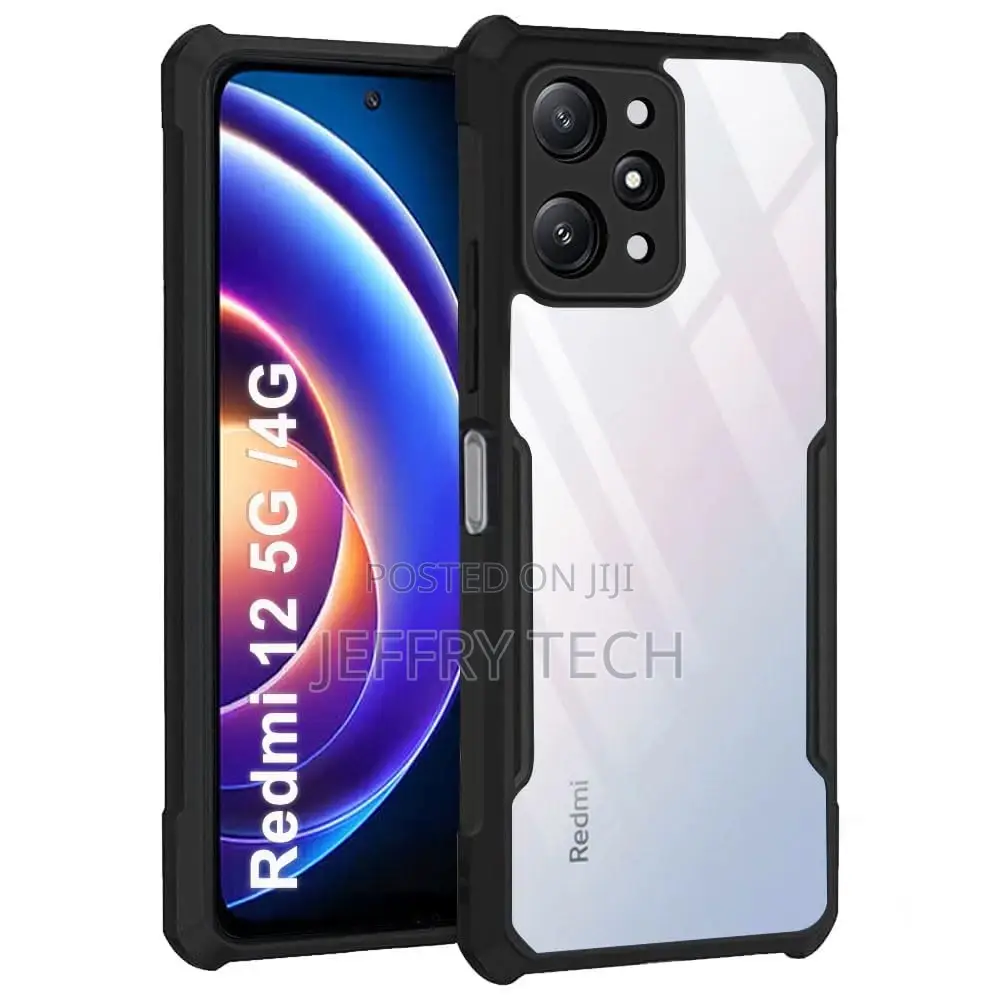 Shockproof Crystal Clear Back Cover Case for Mi Redmi 12 5G