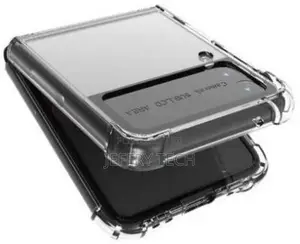 VMT Back Cover for Samsung Galaxy Z Flip 3 (Transparent, Gri