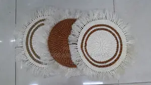 Brown White Mats Decor