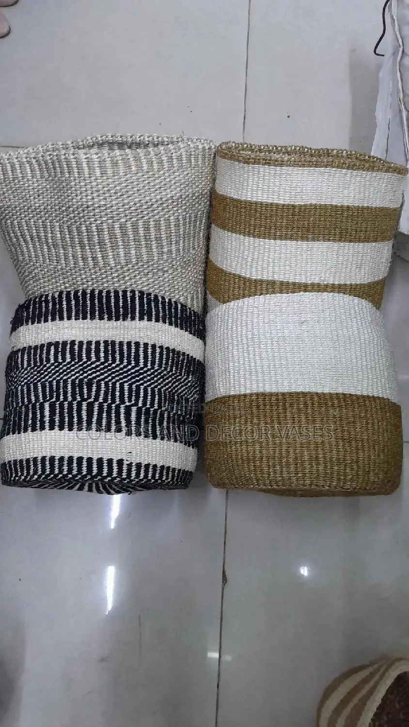 Baskets Sisal Handmade for Throw Pillows and Blankets
