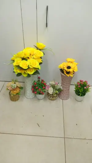 Flowers and Vases Available in White and Pink