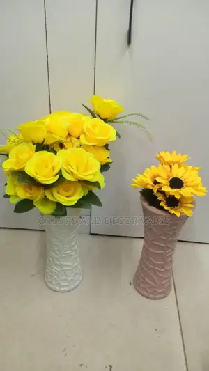 Yellow Flowers and Vases