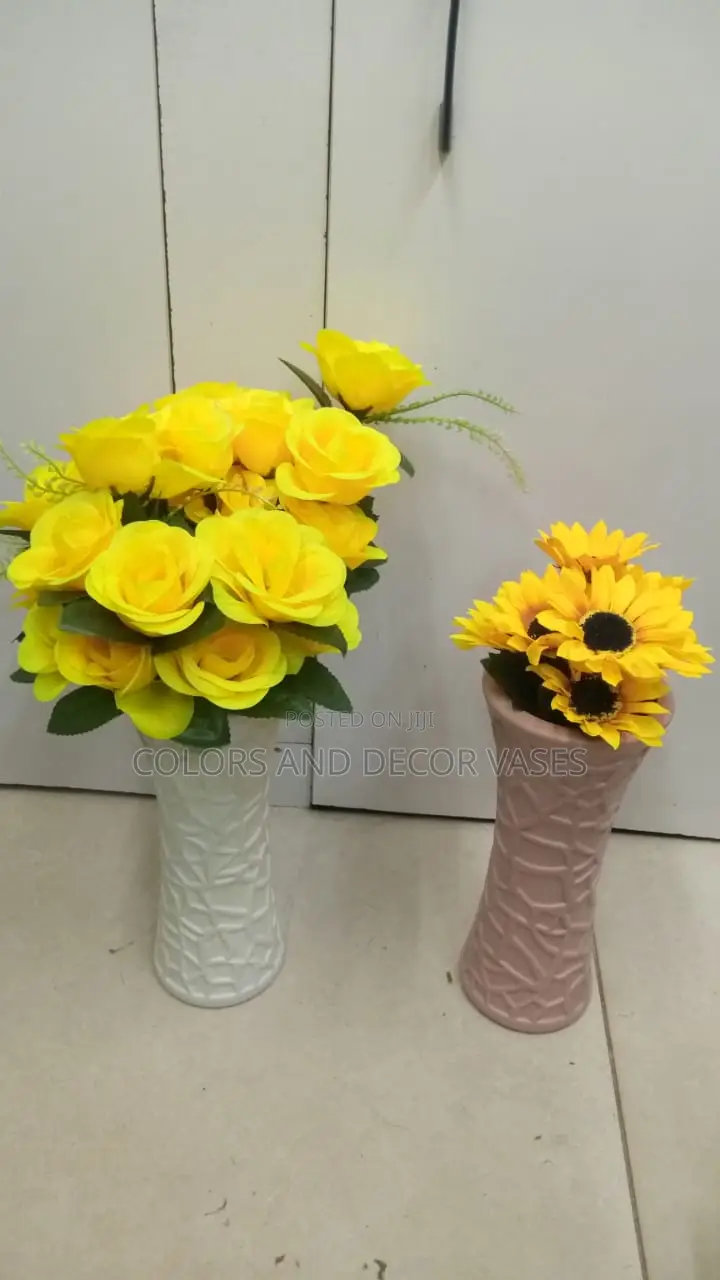 Yellow Flowers and Vases