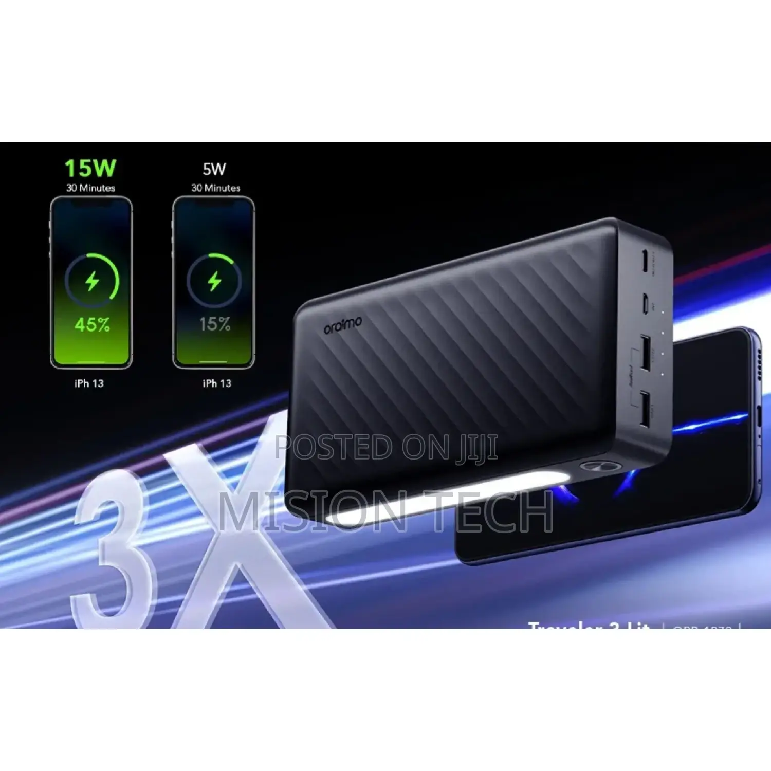 Oraimo *Traveler 3 Lite 27000mah* 15w Power Bank