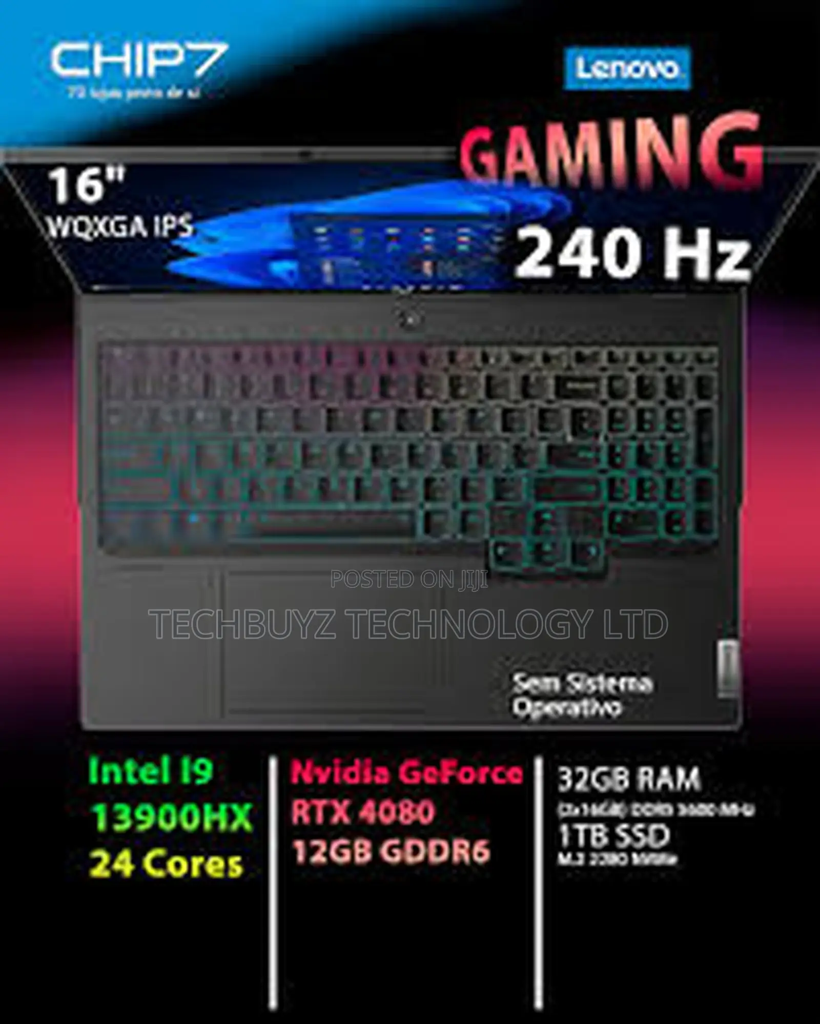 New Laptop Lenovo Legion 7 32GB Intel Core I9 SSD 1T