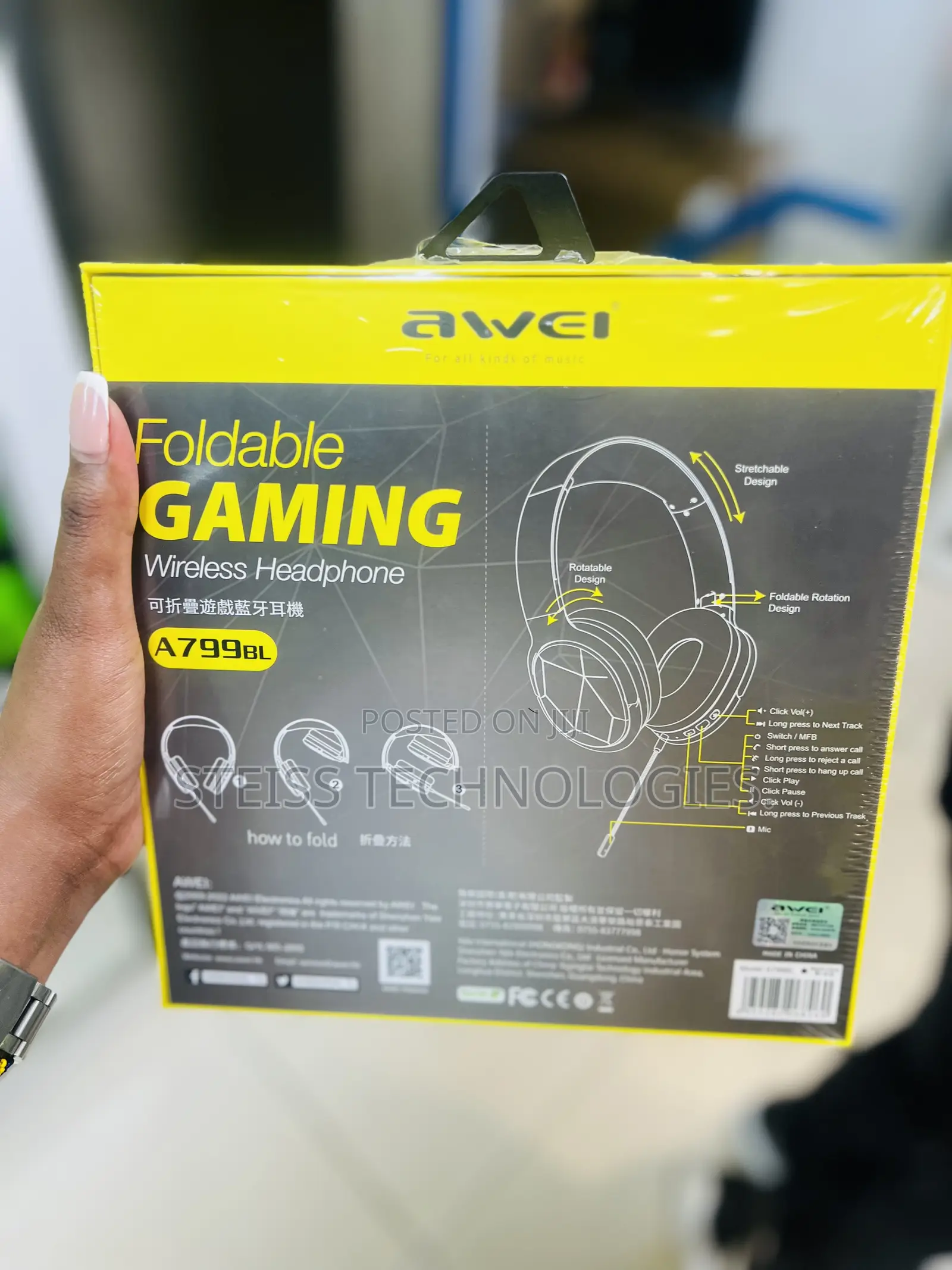 Awei Wireless Headphones With Mic.