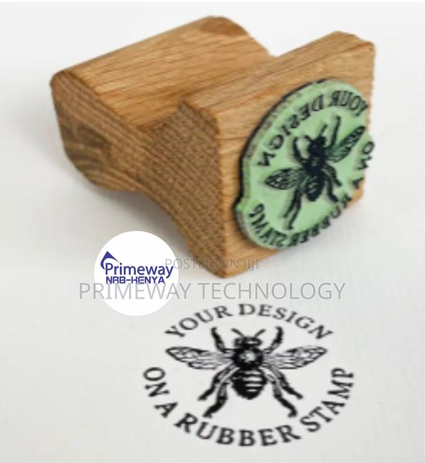 Wooden Customized Rubber Stamp - main view