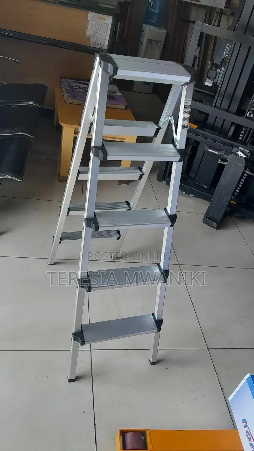 Aluminium Double Sided Ladder ,5steps
