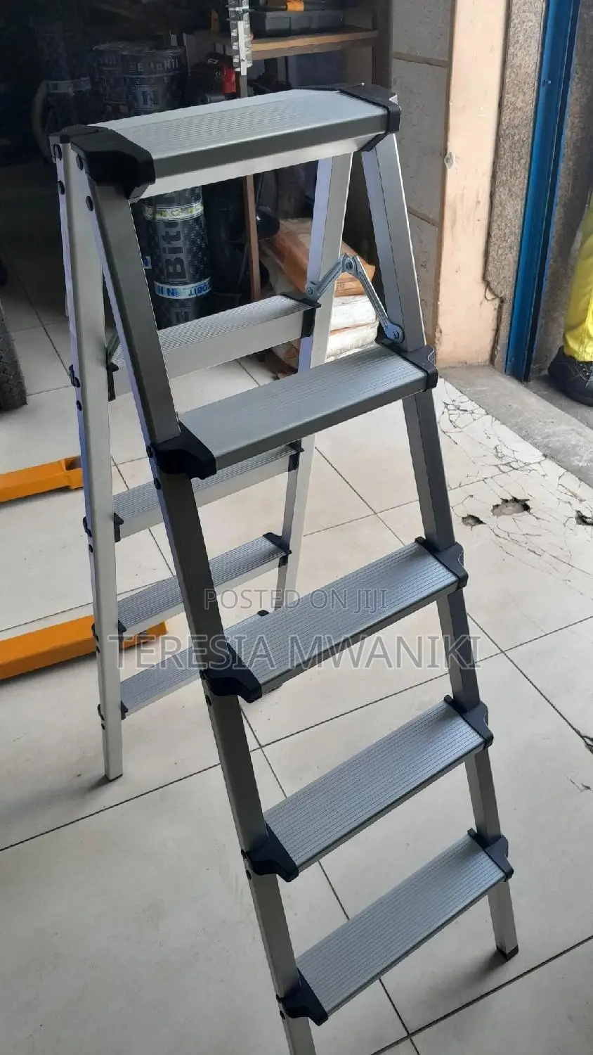 Aluminium Double Sided Ladder ,5steps