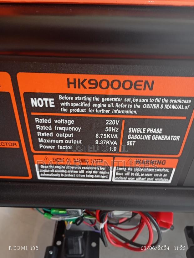 Generator Hk-9000 Single Phase 9kva - thumbnail 2