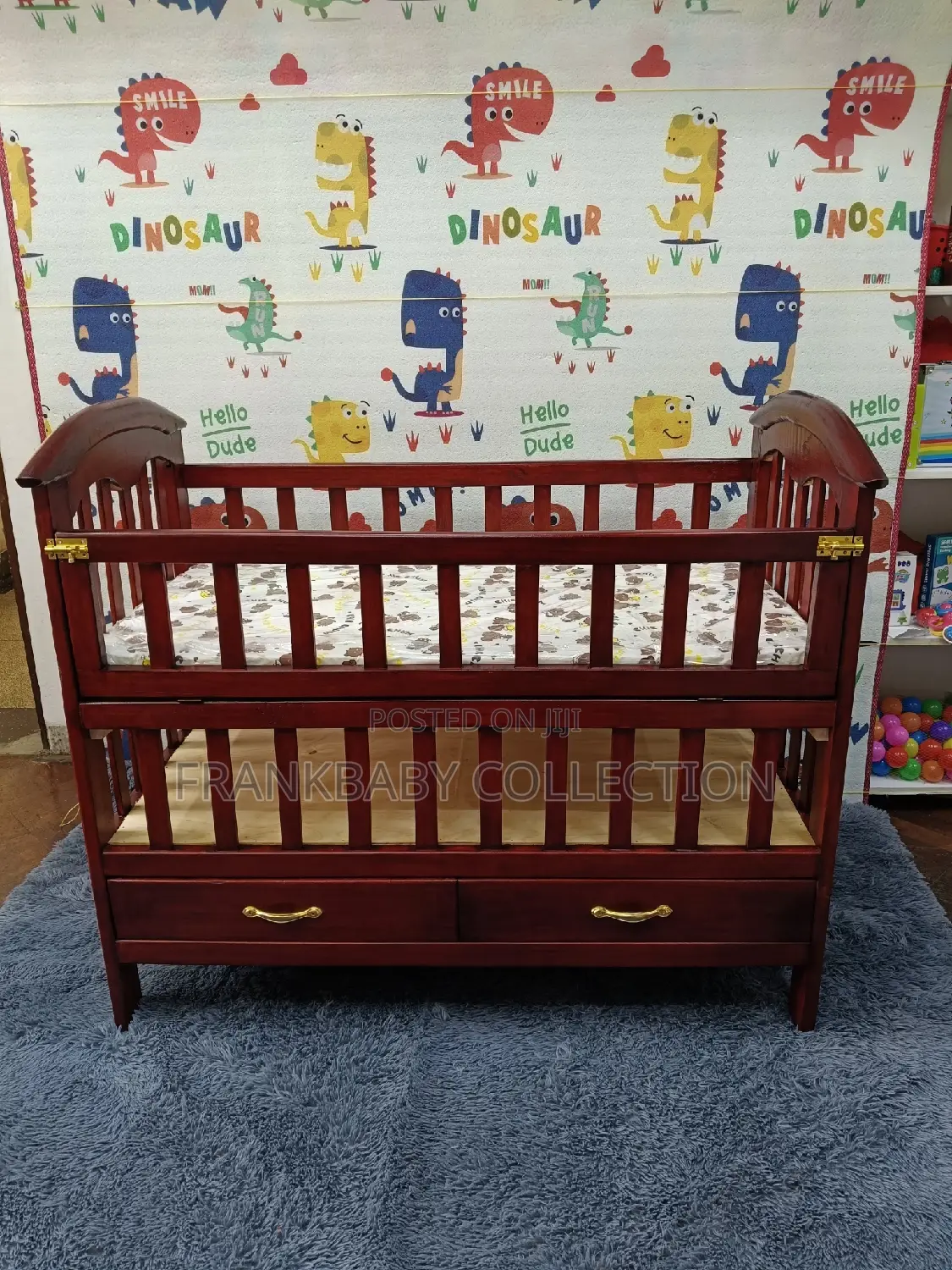 Brown Baby Cot/ Baby Cot/ Mahogany Babycot