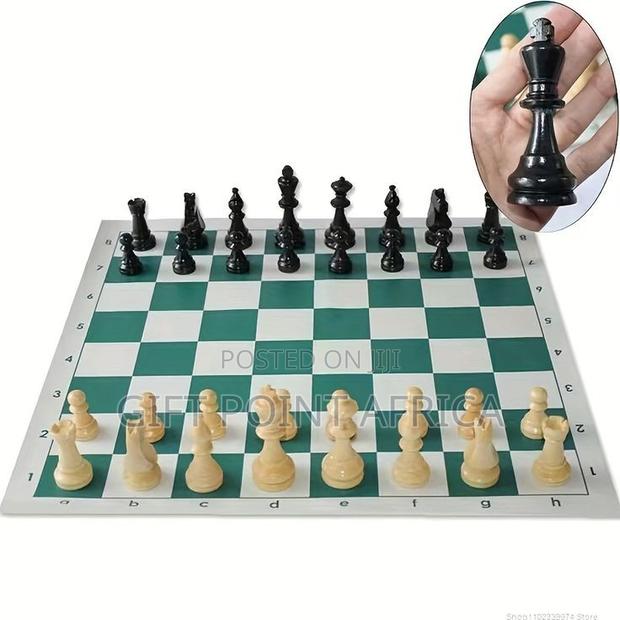 Large Portable Roll Up Chess Mat Game - main view