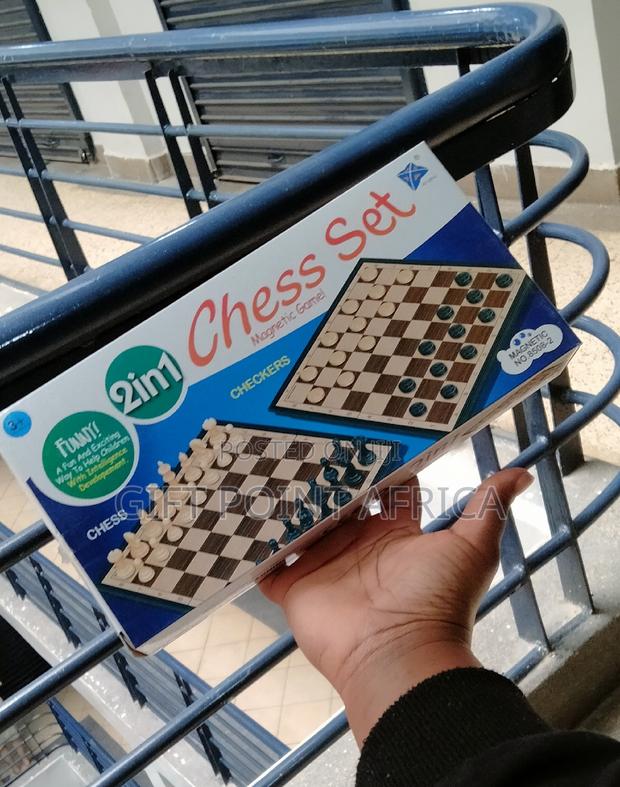 2 In1 Portable Chess and Checkers Draughts Board Game - main view