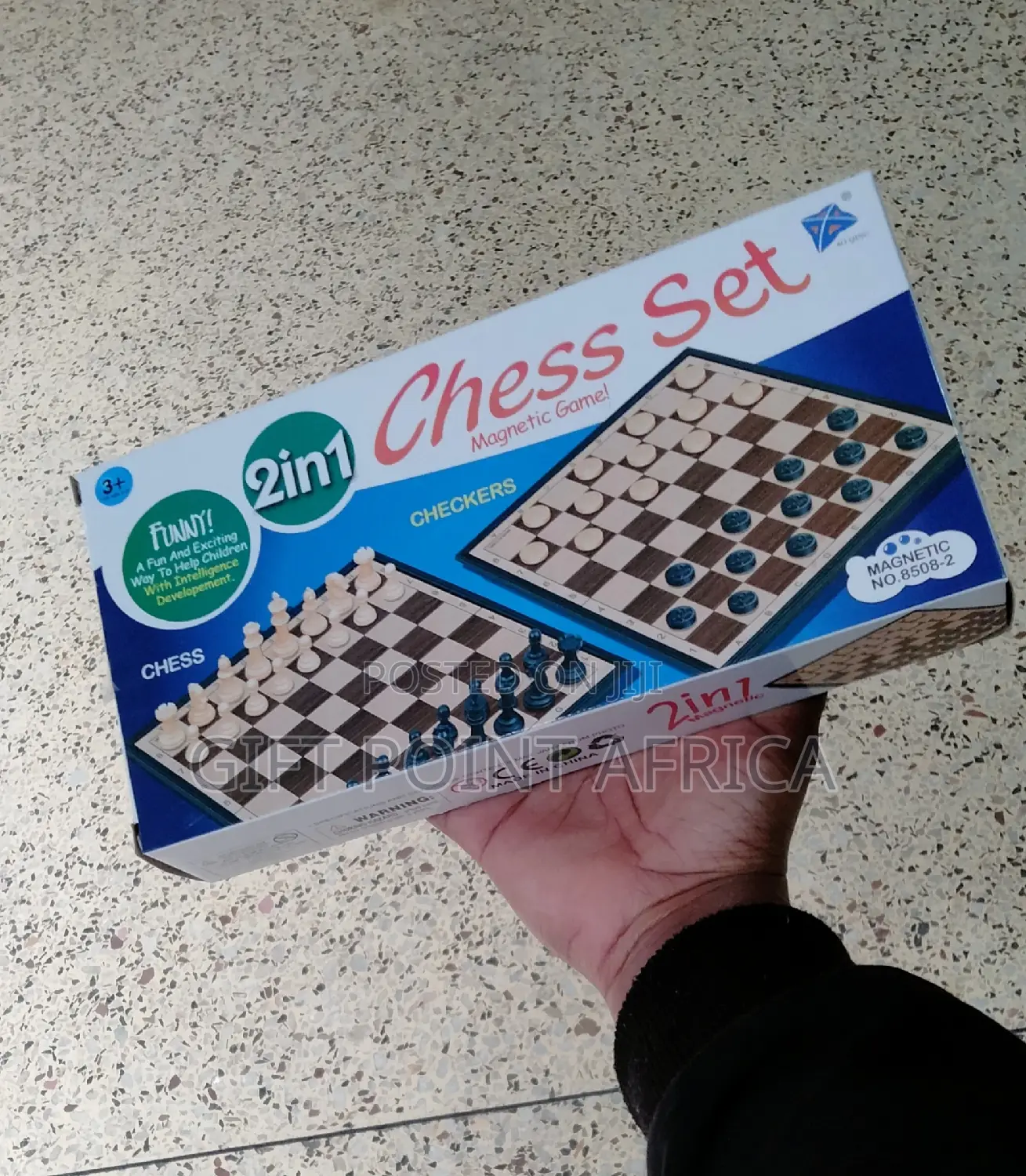 2 in 1 Foldable Chess and Checkers Draughts Board Games