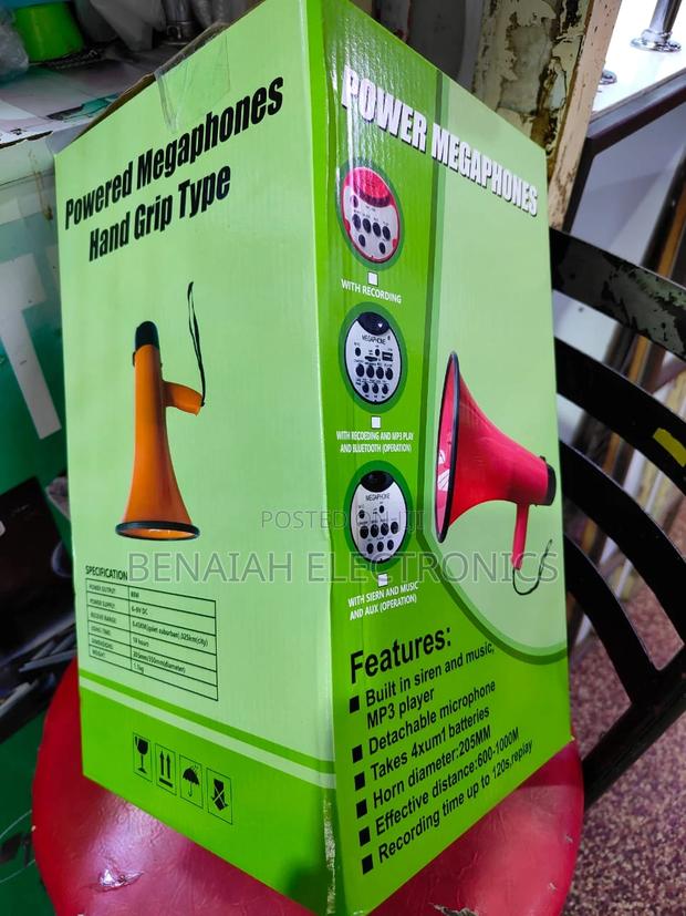 Megaphone 80watts,Built in Siren,Mp3 Player,120s Auto Record - thumbnail 2