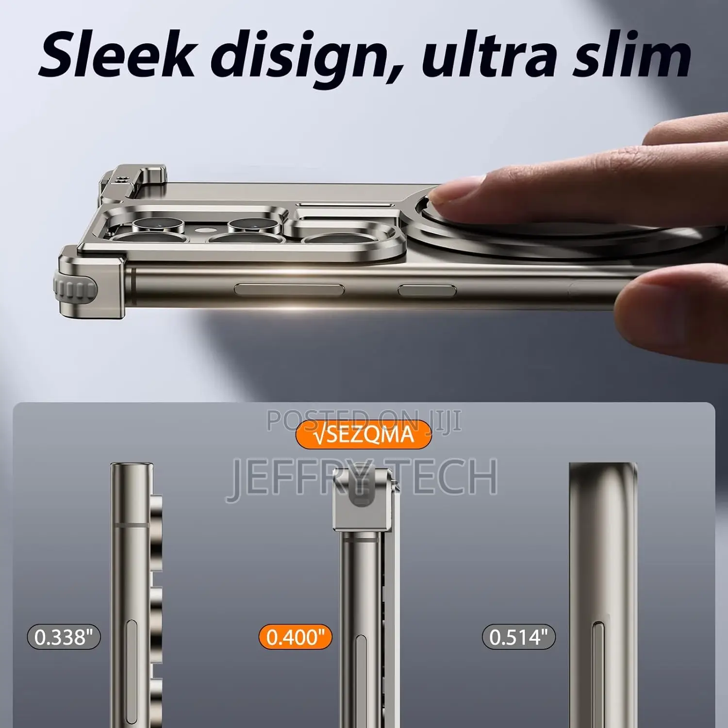 Samsung Galaxy S24 Ultra Case, Metal Frameless, Minimalist C