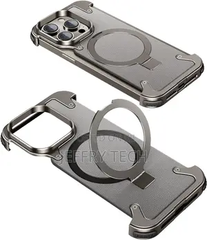 Metal Frameless Case for iPhone 15 Pro Max With Magsafe Kick