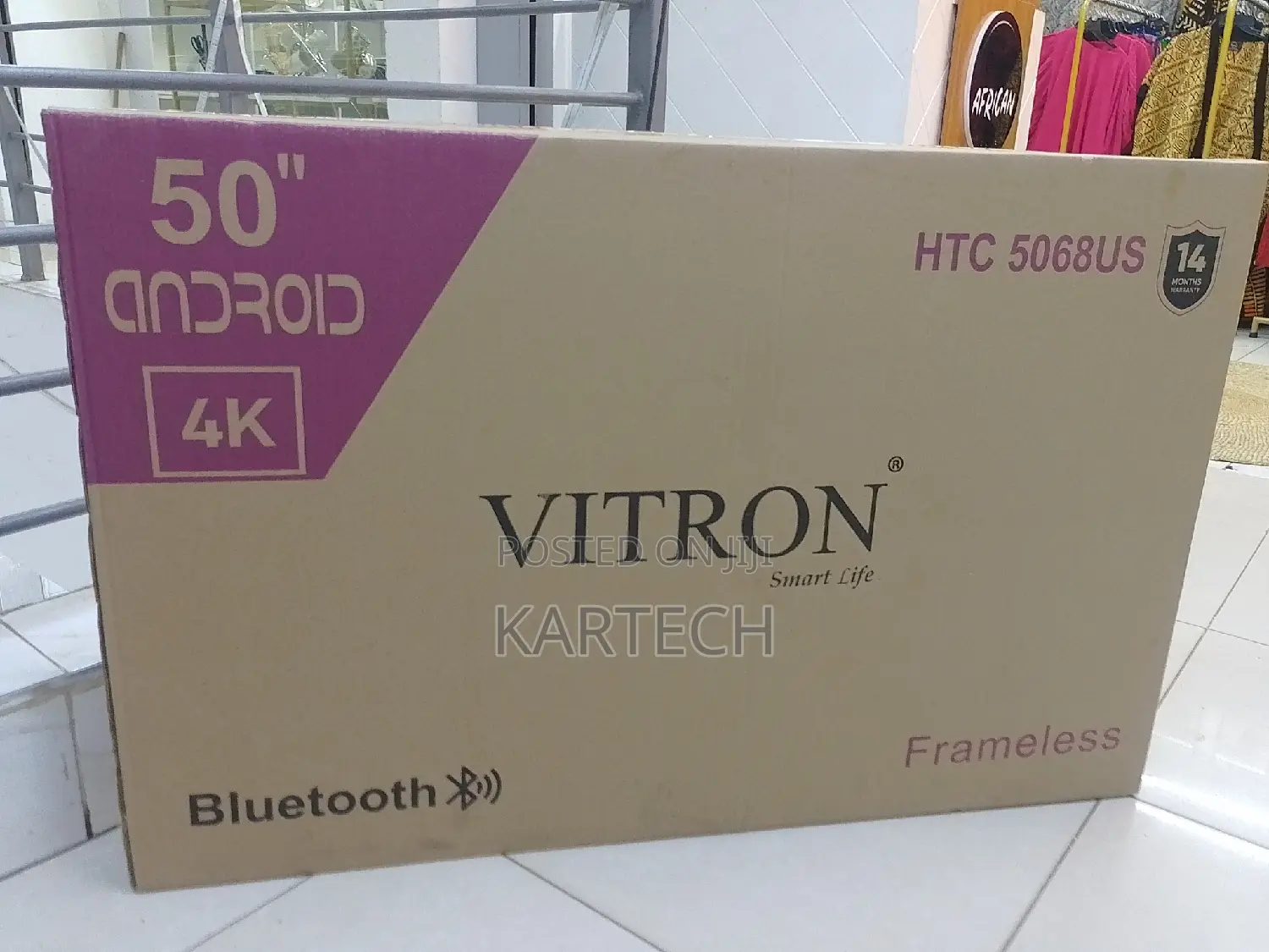 50 Inch Vitron Uhd Smart Android Frameless Tv