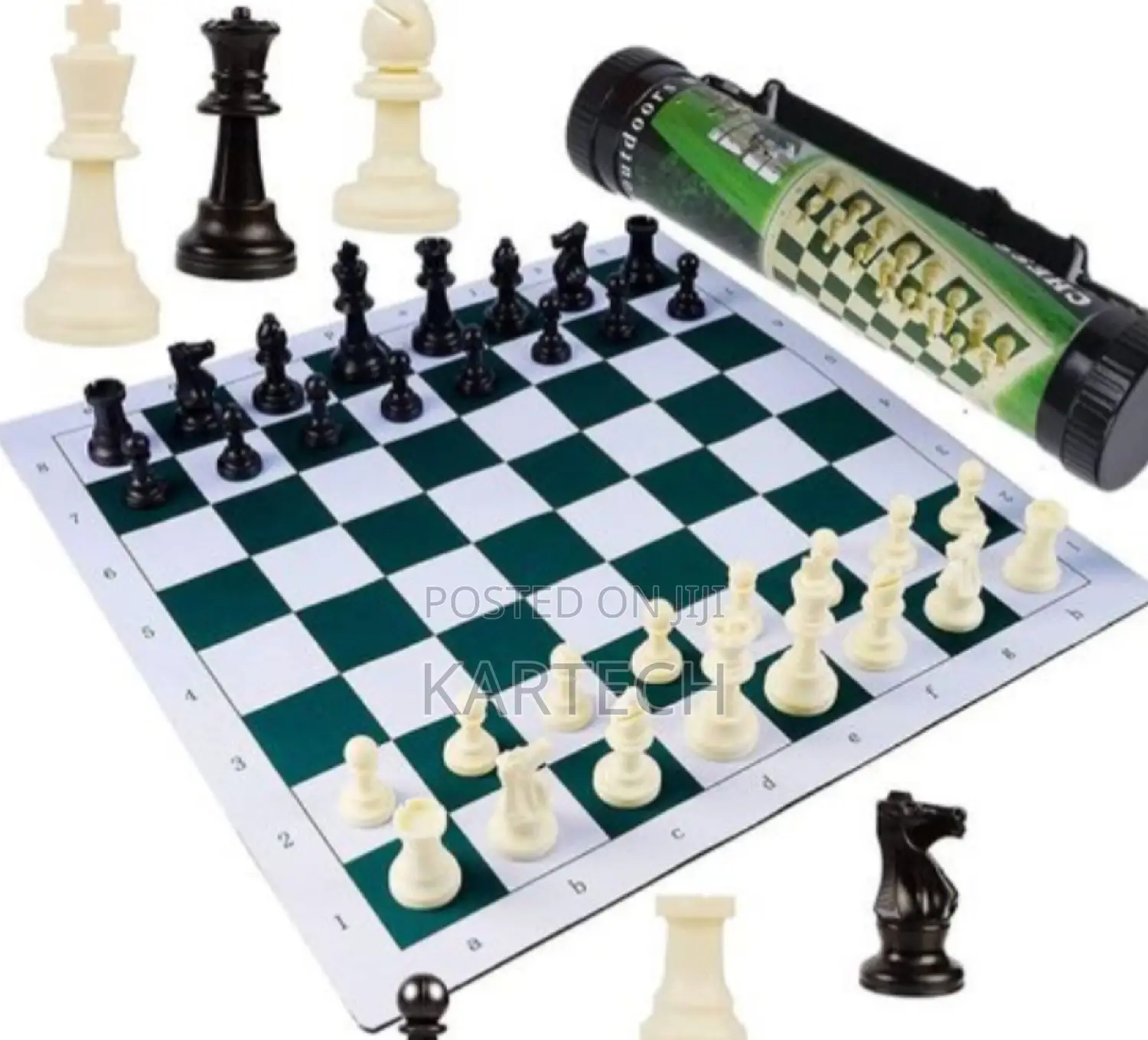 Portable Tournament Chess Board Game Mat +FREE Carrier Bag