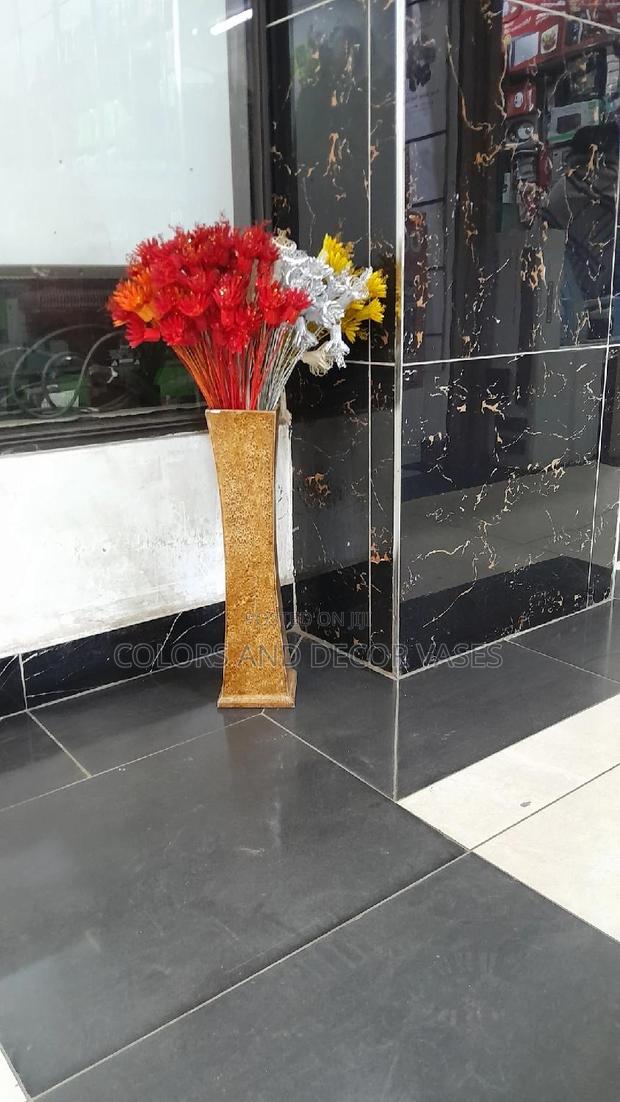 Wooden Vases and Decorative Flowers - main view