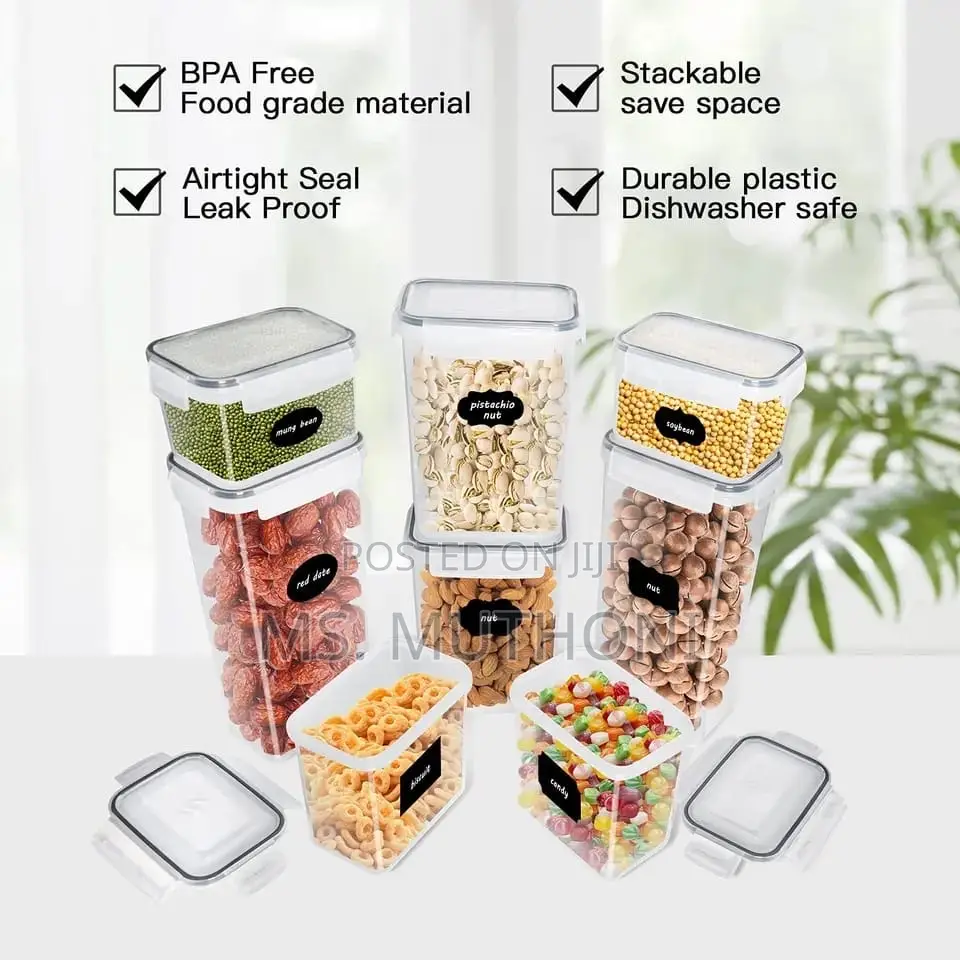 8pcs Food/Pantry Storage Containers Labels