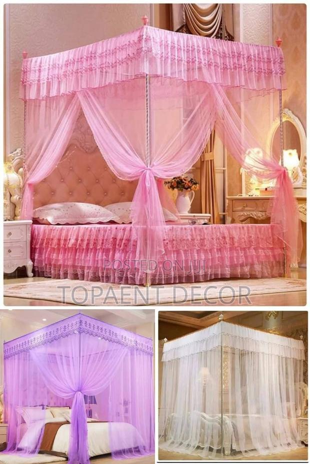 Purple, Cream and Pink 4 STAND MOSQUITO NETS
