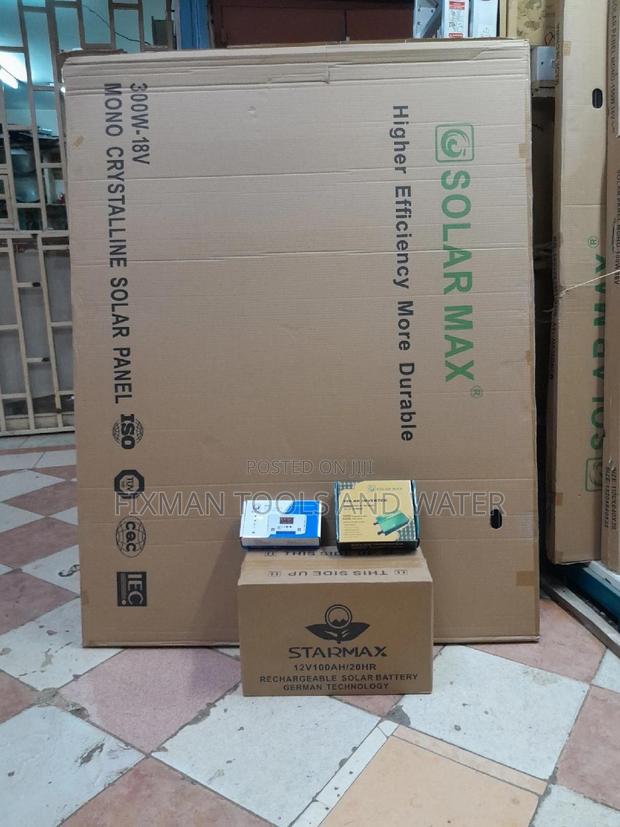 Solar Panel 300W #Solar Batter # Inverter # Controller Set - main view