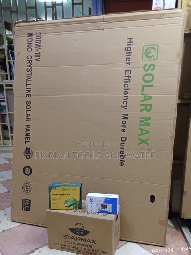 New Solar System Solar Panel, Inverter, Battery Controller - main view