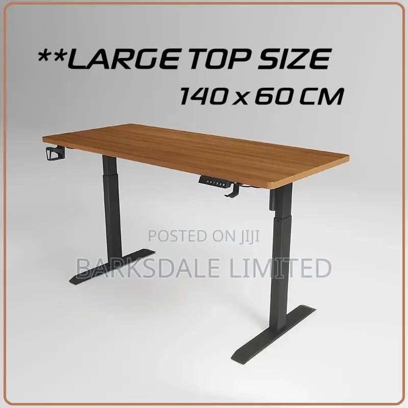Dark Brown Standing Desk Table Electrical Adjustable Office