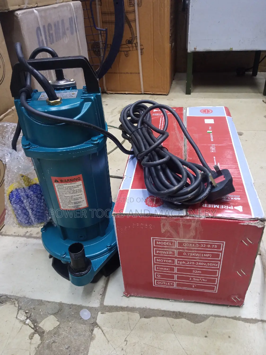 Sewage Pump 1.0hp Premier