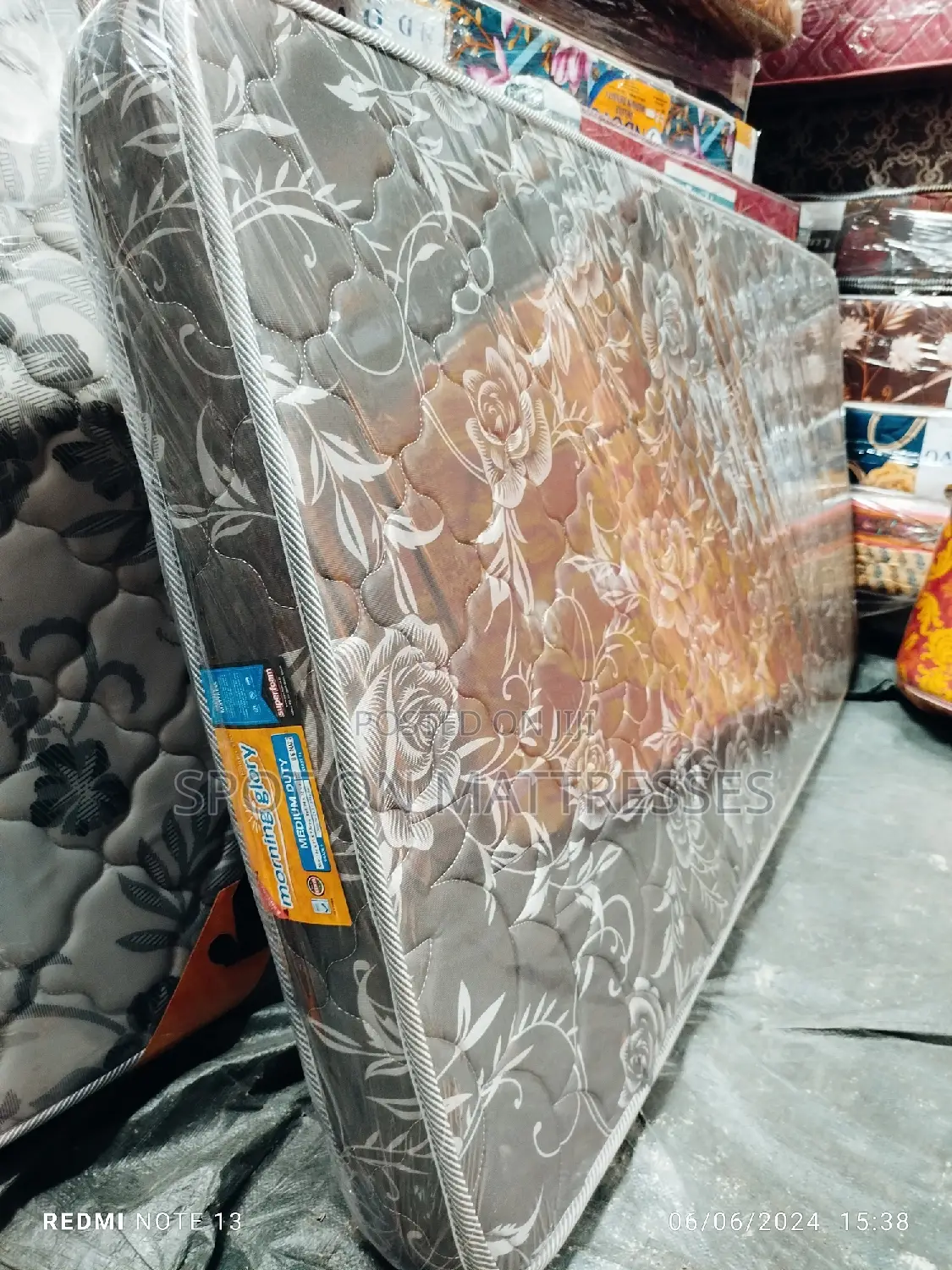 3by6 4inch MD Quilted Mattresses + Free Delivery.