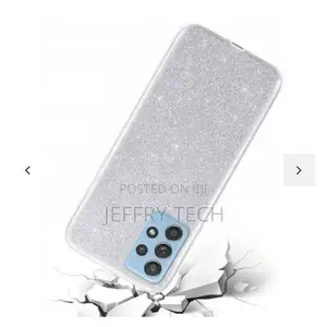 Silicone Case Cover for Samsung A72 5G( Silver Glitter Case)
