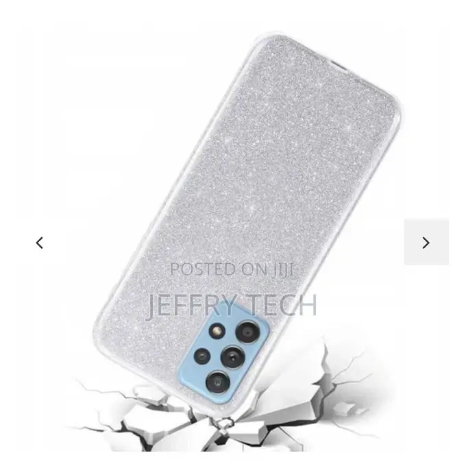 Silicone Case Cover for Samsung A72 5G( Silver Glitter Case)