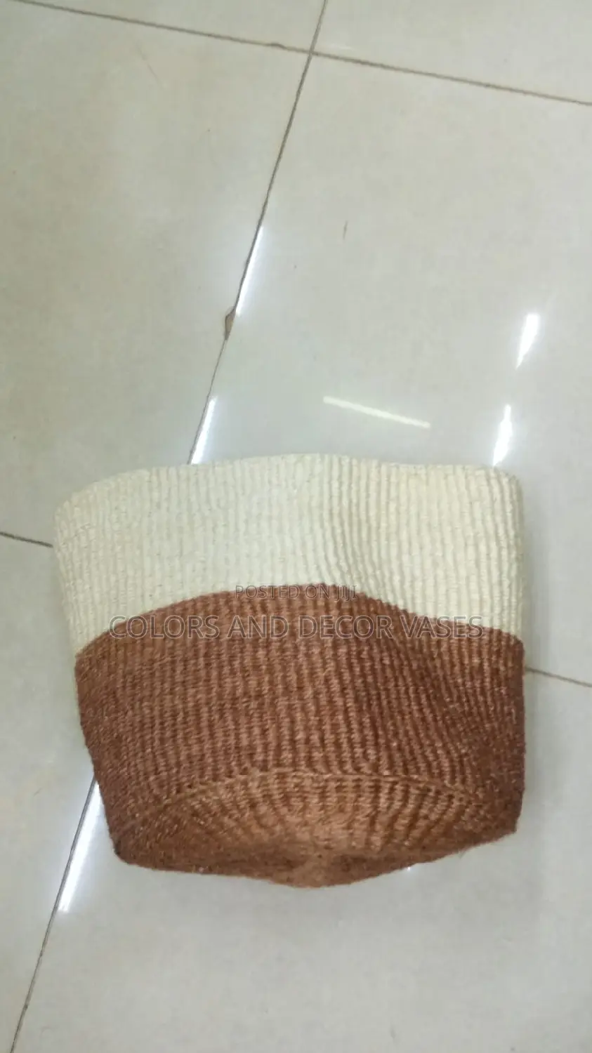 Brown White Basket Size 10"