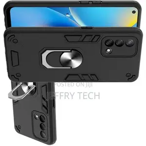 Black Amour Case for Oppo A74 Case (Black Cover)
